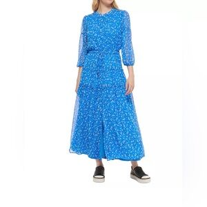 Karl Lagerfeld Paris
Women's Tiered Floral-Print Maxi Dress * Size: 12 * Blue